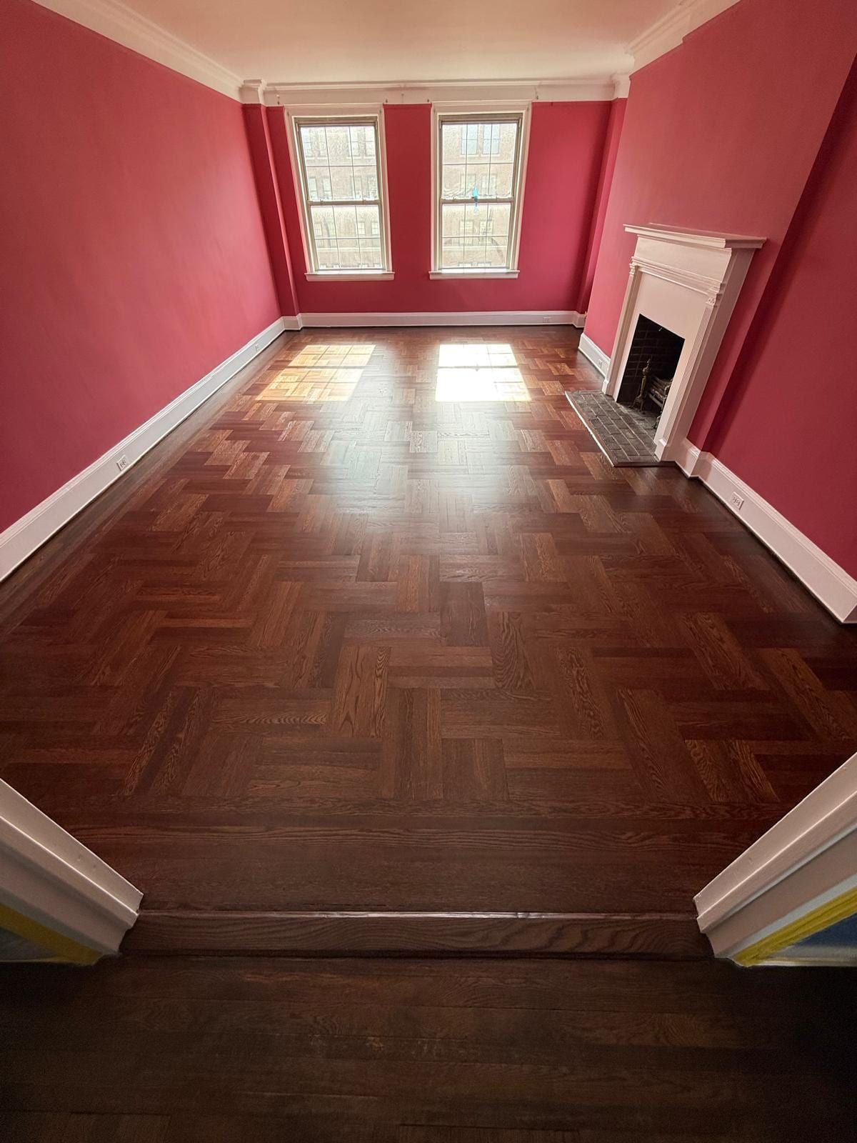 After: Herringbone Sand & Dark Stain — photo 3